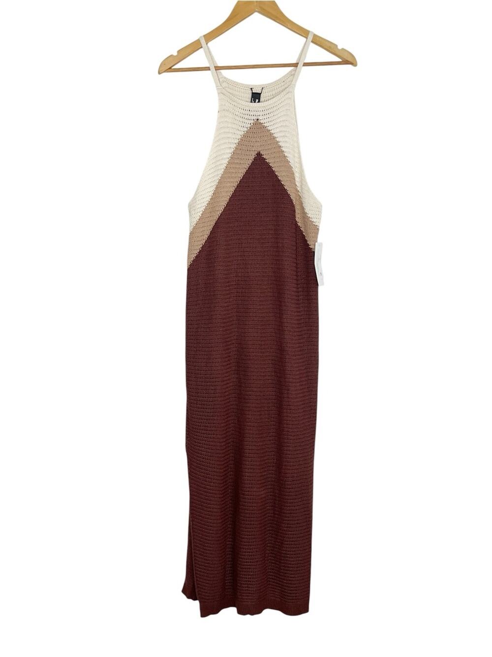 Hurley Womens Sweater Knit Halter Midi Dress Size Medium